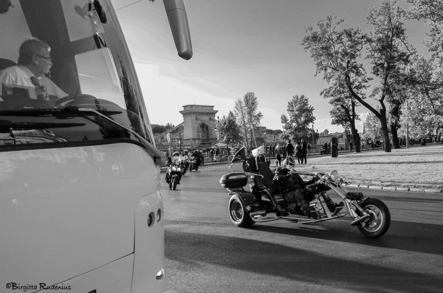 Bikers in Budapest.